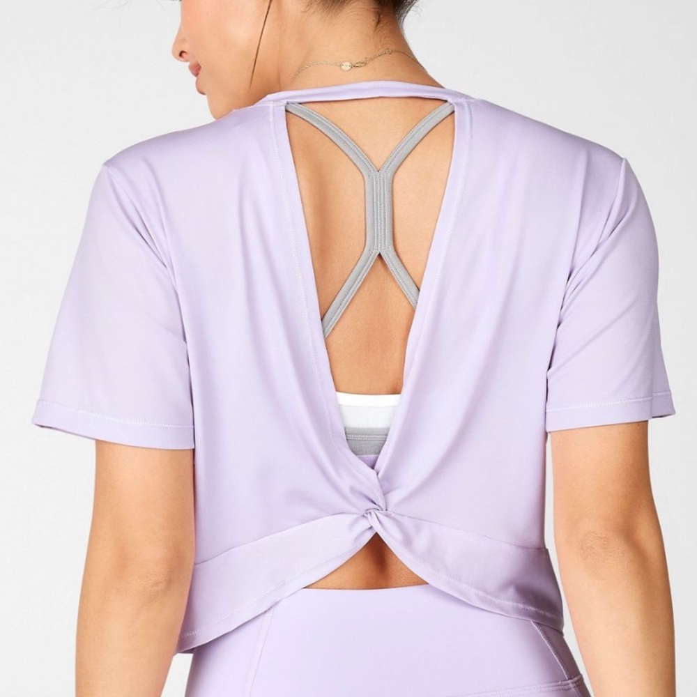 FABLETICS Pia Powertouch Light Twist Back Tee (IN WHITE)